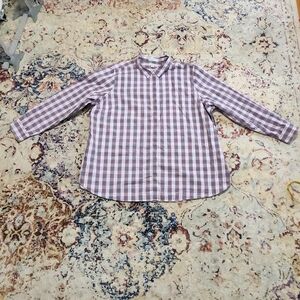 L.L. Bean Men's Wrinkle Free Cotton Plaid Long Sleeve Button Down Shirt Size 3X